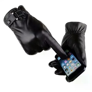 Gants en cuir noir pour hommes et femmes, chauds, compatibles avec les écrans tactiles, décontractés, séchage rapide, respirants, pour le sport, la conduite, le cyclisme, les activités hivernales en plein air - Product Image 2