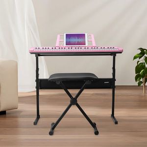 GEP-110 per pianoforte con tastiera a 61 tasti per organo elettronico con supporto integrato per altoparlanti musicali con schermo a LED 3 modalità di insegnamento per principianti - Product Image 5