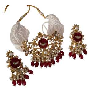Juego de Joyería de Boda Tradicional de Acero Inoxidable, Diseño Personalizado de Alta Calidad, Chapado en Oro, Collar y Aretes Modernos - Product Image 1