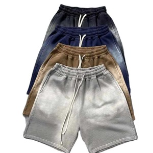 Ensemble deux pièces T-shirt et short de jogging délavé à l'acide personnalisé, en polyester/coton doux et respirant, unisexe, streetwear, décontracté, longueur genou, OEM ODM - Product Image 4