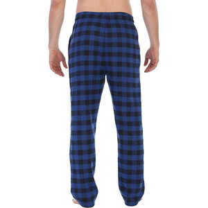 Ensemble de pyjama décontracté pour homme, coupe droite, longueur intégrale, taille mi-haute avec cordon de serrage, léger, 100 % coton, écologique - Product Image 2