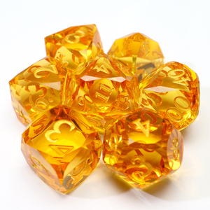 Dados de Resina con Bordes Afilados de Diamante, Dados Multifacéticos de Prisma para Juegos de Rol de Dungeons and Dragons, Dados D&D para Juegos de Mesa - Product Image 1