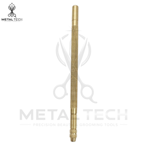 Al por mayor: Soporte de latón ventilado con mango de metal moleteado, agujas de microganchillo para extensiones de cabello, herramienta para la elaboración de pelucas lace front - Product Image 3