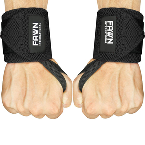 Muñequeras para Levantamiento de Pesas y Entrenamiento de Fuerza – Correas Profesionales de Gimnasio con Bucle para el Pulgar para Hombres y Mujeres - Product Image 1