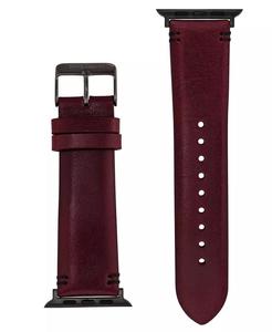 Cinturino in pelle Premium bordeaux da uomo compatibile con orologio Apple 42mm, 44mm, 45mm, Ultra, Ultra2 | Vince Camuto - Product Image 2
