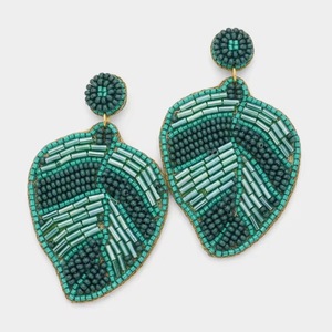 Boucles d'oreilles fantaisie en perles motif cactus, boucles d'oreilles en perles de rocaille, accessoires de bijouterie fine en perles de rocaille et perles de culture motif papillon - Product Image 6