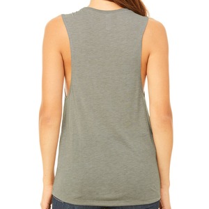 Débardeur gris uni à col rond pour femme, décontracté, tricoté, sans manches, respirant, longueur normale - Product Image 2