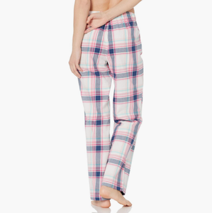 Essentials Women's Lightweight Cotton Flannel <b>Pajama</b> Drawstring Pant Cheap Cotton Pants - Product Image 2