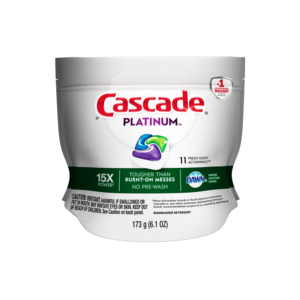Capsules de détergent pour lave-vaisselle automatique Fresh Cascade Platinum Plus Formule 57 unités, puissance de nettoyage avancée - Product Image 5