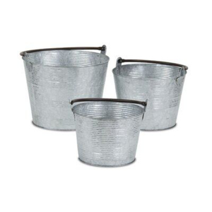 Wholesale <b>Galvanized</b> Pail <b>Buckets</b> With Carry Handle Metal Pails For Indoor & Outdoor Chores Gardening & Fire Waste In Best Price - Product Image 3