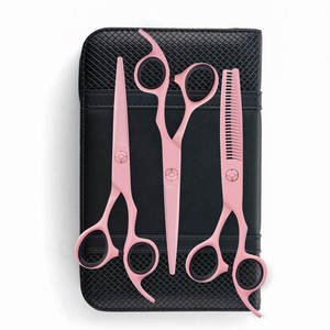 Juego de Tijeras de Peluquería Rosadas para Adelgazar y Cortar el Cabello, Acero Inoxidable Duradero, Cuchillas de Precisión Afiladas, Ideales para Uso Profesional en Salón - Product Image 5