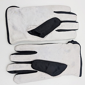 Guantes de Trabajo de Cuero, Negros y Blancos, ANSI/ISEA, Nivel de Corte 1, Ligeros, Resistentes a la Abrasión, de Uso General, con Orificio para el Pulgar - Product Image 6