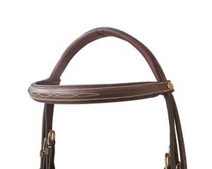 บังเหียนม้าหนังแท้คุณภาพสูง ทนทาน ออกแบบตามหลักสรีรศาสตร์ พร้อมแผ่นรองศีรษะ ปรับแต่งได้ตามต้องการ สำหรับการขี่ม้า - Product Image 3