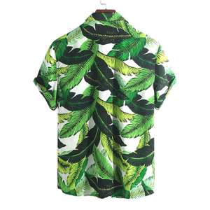 เสื้อฮาวายแขนสั้นคอปกติดกระดุม ผ้าโพลีเอสเตอร์แห้งเร็ว พิมพ์ลายแบบซับลิเมชั่น ดีไซน์ใหม่ล่าสุด สำหรับใส่ไปเที่ยวทะเลในช่วงฤดูร้อน - Product Image 2