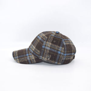 Gorra Snapback a Cuadros de 6 Paneles con Hebilla Metálica Ajustable, Unisex, Casual, de Algodón y Franela para Primavera y Otoño - Product Image 6