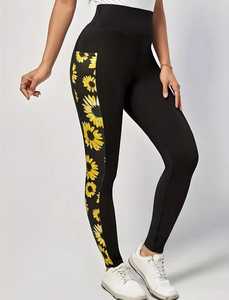 Leggings de Mujer de Cintura Alta, Largos, Sólidos, Transpirables, Elásticos, Tejidos, Ecológicos, para Todas las Temporadas, Estilo Casual - Product Image 5