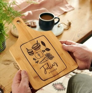 Tabla de cortar de madera Oliver, bandeja de servir de madera con asa, tabla de cortar multifunción para cocina, queso, pan, para clubes y pubs - Product Image 4