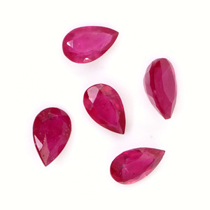 Rubíes naturales de Bangkok calibrados en forma de pera de 7x10 mm, piedra preciosa de rubí facetada natural suelta para la fabricación de joyas, lista para usar. - Product Image 3