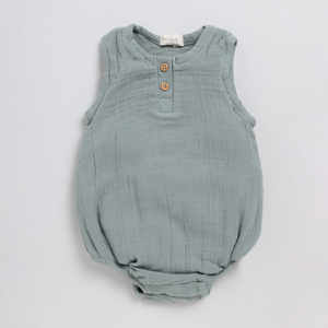 Mameluco de bebé de muselina de viscosa de bambú teñido personalizado Unisex de la mejor calidad, ropa lavada más suave - Product Image 1