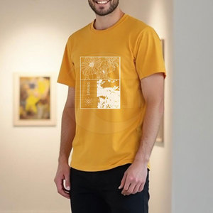 เสื้อยืดผ้าฝ้าย 100% สั่งทำพิเศษสำหรับขายออนไลน์ เสื้อยืดผู้ชายระบายอากาศได้ดี เสื้อยืดผู้ชายใส่สบาย - Product Image 2