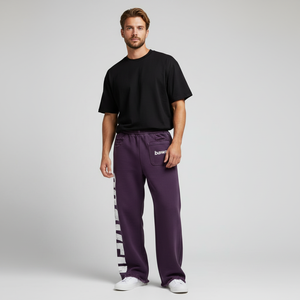 Pantalon de jogging homme personnalisé en coton délavé, style streetwear vieilli, impression sérigraphiée, qualité supérieure - Product Image 1