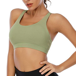 Soutien-gorge de sport respirant à maintien élevé avec impression de logo personnalisé, position du logo sur le devant, fabriqué au Pakistan, en Spandex/Nylon, pour le yoga féminin - Product Image 1