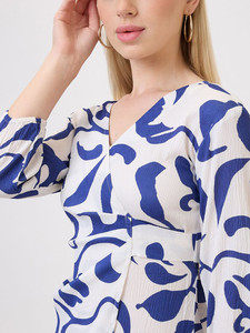 Vestido Midi de Fiesta, Transpirable, Lavable, Ecológico, Cintura Natural, Estilo Dulce, Holgado, Estampado Floral, Mangas Cortas, Ligero - Product Image 3