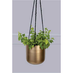 Nordic Brass Gold Hanging Planter Metal Flower <b>Pot</b> Indoor Hanging <b>Plant</b> Basket Balcony Home Wall Garden Decor Flower <b>Pot</b> Planter - Product Image 1