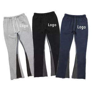 Custom Printed Logo cotton Flared Sweatpants 2026 Hot Sale Streetwear <b>Joggers</b> <b>Skinny</b> Patchwork <b>Men's</b> <b>Jogger</b> Pants - Product Image 1
