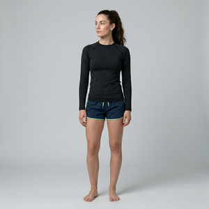<b>Long</b> <b>Sleeve</b> Breathable Women's Rash Guard Swimwear Customizable UPF50+ Quick Dry One Piece <b>Swimsuit</b> for Beach Surfing - Product Image 5
