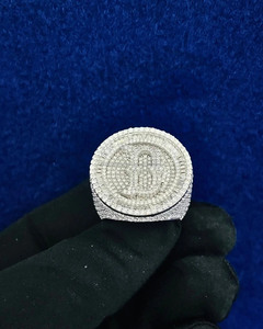 แหวนเงินแท้ 925 แบบฮิปฮอป ประดับดาวทรงกลุ่ม ดีไซน์ Iced Out สำหรับงานแต่งงานหรือหมั้น ของขวัญวันครบรอบ - Product Image 5