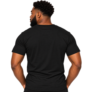 T-shirt à manches courtes noir pour homme Phi Beta Sigma, broderie lettres grecques bleu roi, col rond, en coton, décontracté, été, fraternité - Product Image 2