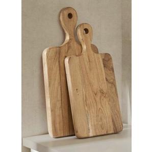 Ensemble de planches à découper faites à la main, forme rectangulaire, qualité alimentaire, écologiques, finition naturelle, bloc de découpe en acacia, utilisation sur le comptoir de cuisine - Product Image 2