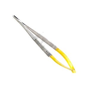 Porte-aiguille chirurgical incurvé Castroviejo en carbure de tungstène de qualité supérieure, 14 cm, instruments médicaux ophtalmiques - Product Image 1