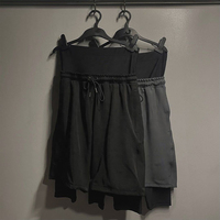 Shorts de bain modestes pour hommes, longueur complète, taille mi-haute, pour la course et la gym, qualité supérieure, écologiques, couleur unie, séchage rapide, 100%
