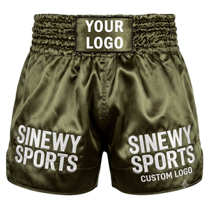 Shorts d'entraînement de boxe personnalisés par sublimation, séchage rapide, durables, respirants, en polyester/coton pour hommes adultes - Marque personnalisée - Product Image 1
