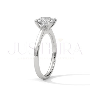 Certified Round Cut Moissanite Diamond <b>Solitaire</b> <b>Ring</b> for Women <b>Silver</b> Gold Rose Gold Options Free Delivery Elegant Fine Jewelry - Product Image 6