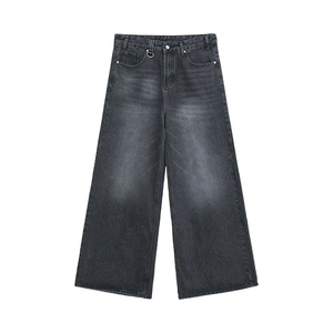 Premium Quality <b>Men</b>’s <b>Baggy</b> Denim <b>Trousers</b> Wide Leg Relaxed Fit Vintage Wash Streetwear Casual Jeans - Product Image 2