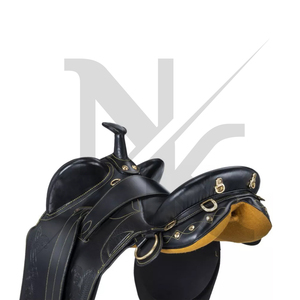 Selle de randonnée australienne de qualité professionnelle en cuir véritable avec arceau réglable et panneaux amortisseurs - Product Image 6