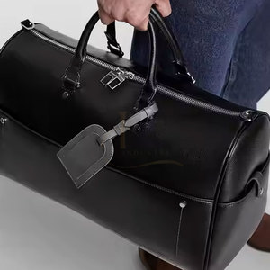 Stylish Leather Duffle <b>Bag</b> Large Capacity <b>Weekend</b> <b>Travel</b> <b>Bag</b> With Adjustable Shoulder Strap Durable Handles For Gym Trips - Product Image 4