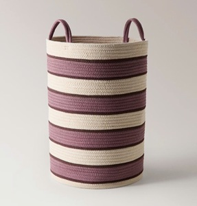 Cesta Grande de Algodón Trenzado para Lavandería y Almacenamiento en el Hogar, Cesta de Algodón Trenzado Multiusos, Organizador de Cuerda Hecho a Mano, Venta al por Mayor - Product Image 1