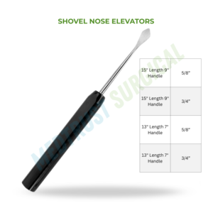 Elevador de punta de pala de 15 pulgadas, instrumento quirúrgico de neurocirugía de columna para elevación periostal ósea - Product Image 2