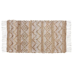 Geometric Jute Flat Weave Area <b>Rug</b> Rectangle Bohemian Style Eco Friendly Hallway Mat Spot Clean - Product Image 1