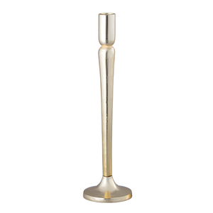 Portavelas simple y elegante para decoración del hogar, base para velas con acabado plateado, de aluminio fundido, hecho a mano, personalizado, S/2 - Product Image 2