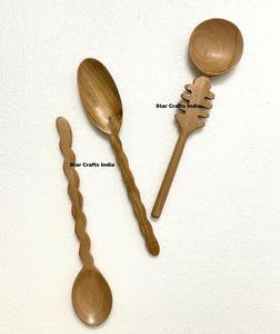 Pince à salade en bois sculptée à la main, durable et écologique, pour ustensiles de service / Cuillère et fourchette en bois du Vietnam pour la cuisine et la maison - Product Image 1