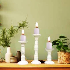 Juego de portavelas de madera de mango de 3 soportes de velas de madera para decoración navideña, decoración de fiesta o centro de mesa gran oferta - Product Image 6