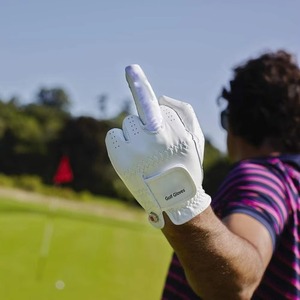 Premium Black Cabretta Leather Men's Sports Stable Grip High Performance Golf Gloves Adult <b>Maximize</b> Wear Blank Logo - Product Image 2