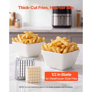 Ergonomic Handle Commercial <b>Vegetable</b> <b>Chopper</b> 1/2\" Blade French Fry Cutter Stainless Steel Lever Action Dicer <b>for</b> Potatoes - Product Image 3