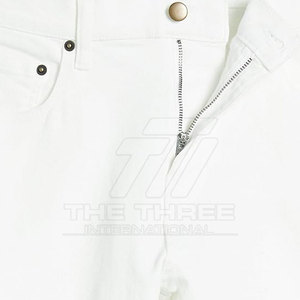 Pantalones Vaqueros de Primera Calidad, 100% Algodón, Tejido de Punto, Corte Recto, Ligeros, Cintura Media, Ajuste Relajado, Elegantes, Cómodos, para Uso Diario, Casuales - Product Image 5