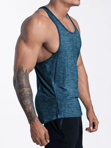 mens melange <b>stringer</b> gym <b>vest</b> seamless training tank breathable muscle fit sleeveless fitness performance activewear Oem Custom - Product Image 2